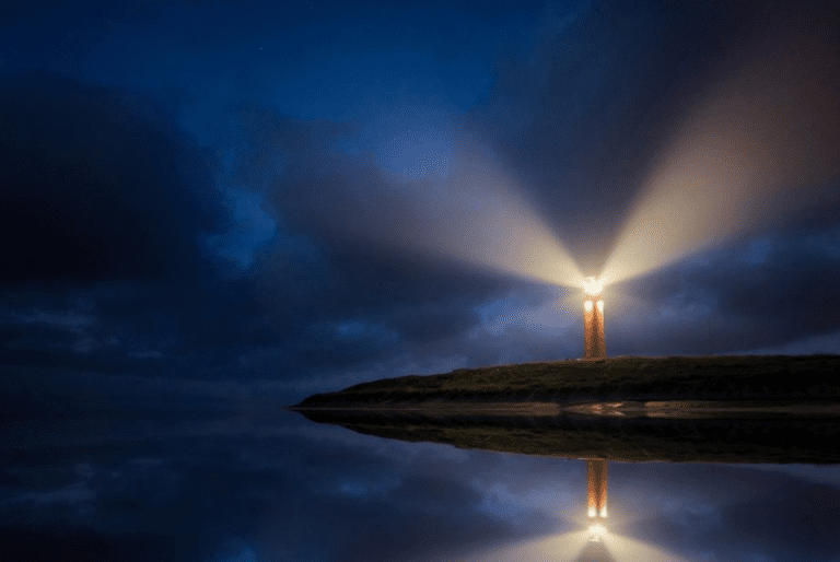 Lighthouse in the light
