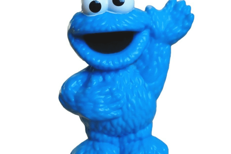 Blue Elmo waving