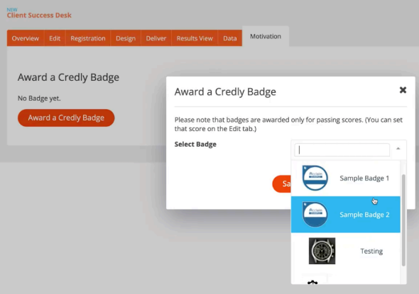 CredSpark Credly Integration Add a Badge